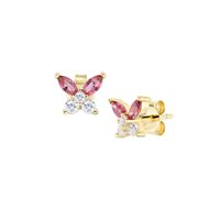 Orecchini Amen Donna Petali in Argento Zircone EBUTGBCI